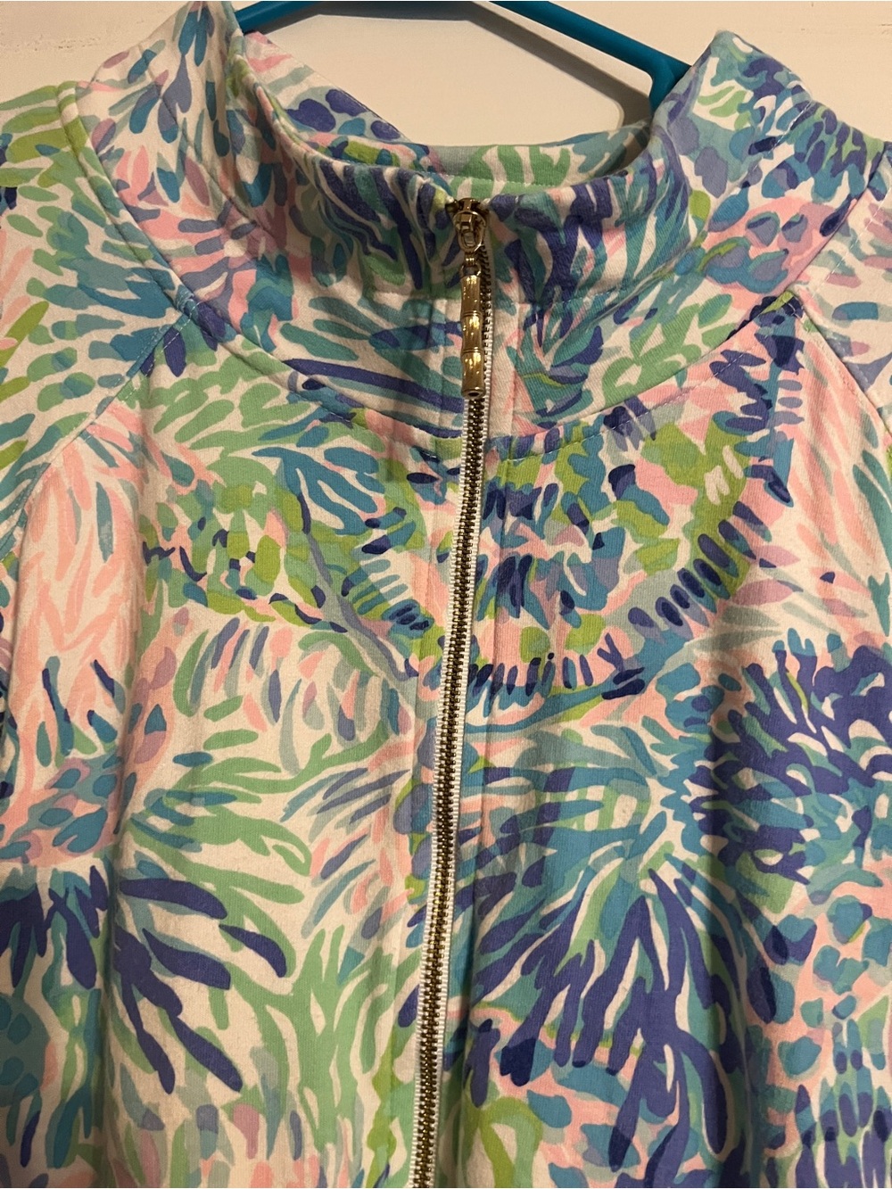 Lilly Pulitzer Pastel Floral Zip-Front Utility Jacket - Blue, Green, Pink - Picture 2 of 4